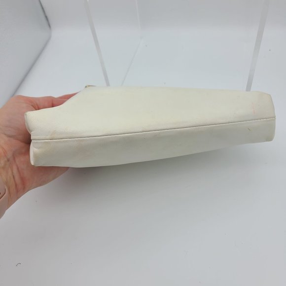 Salvatore Ferragamo White Leather Clutch (see pics) - Picture 4 of 11